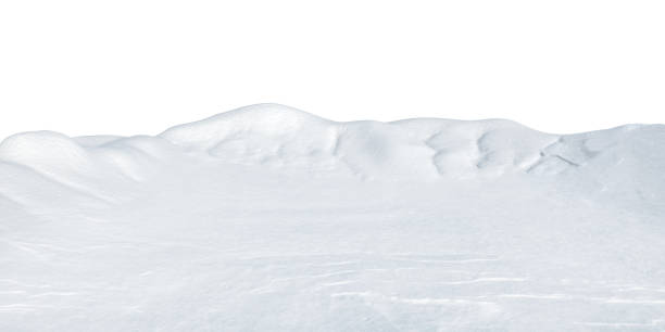 istock Snow drifts on a white isolated background. 1356404387