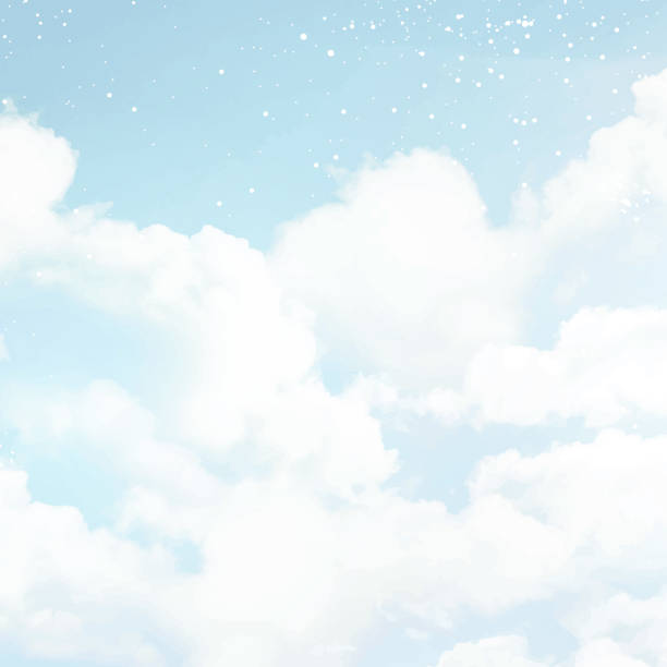 天使天国の雲ベクトルデザインの背景。冬のおとぎ話の背景。 - cloudscape cloud sky frost点のイラスト素材／クリップアート素材／マンガ素材／アイコン素材