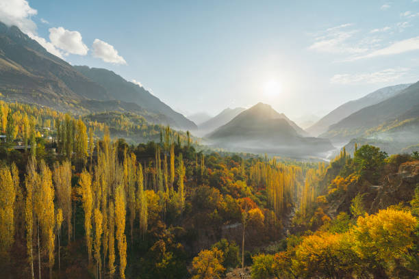 Himalayas mountains  in autumn
