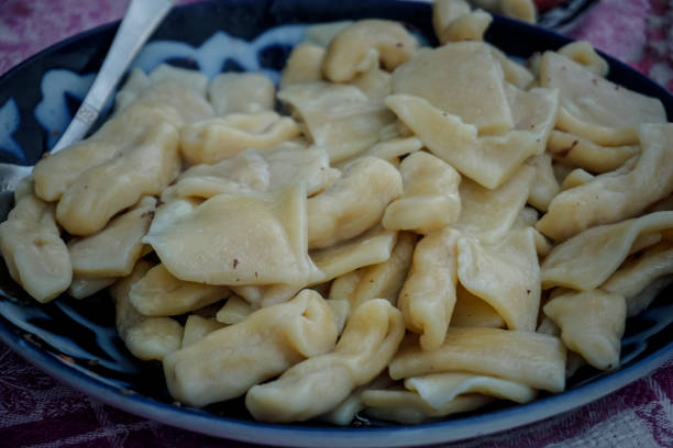 istock Traditional Dagestan dish Khinkal on a plate 1356411672