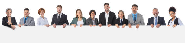 istock Business team with big banner 1356414561