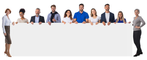 istock Business people holding banner 1356414706