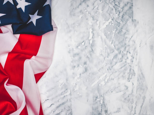 istock Beautiful postcard with the American Flag 1356414836