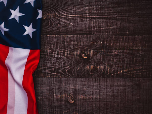 istock Beautiful postcard with the American Flag 1356414889
