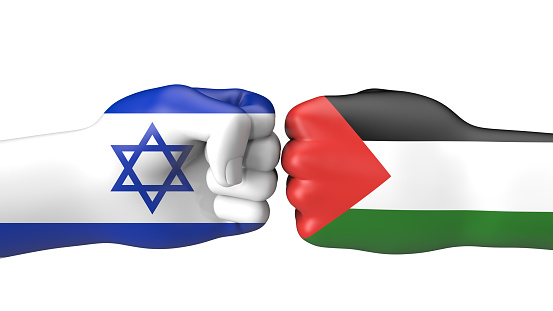 Israel/Palestine - bumping fists