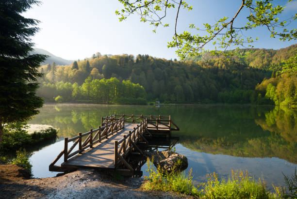 istock Borcka Karagol ( Black Lake ) morning sun 1356427523