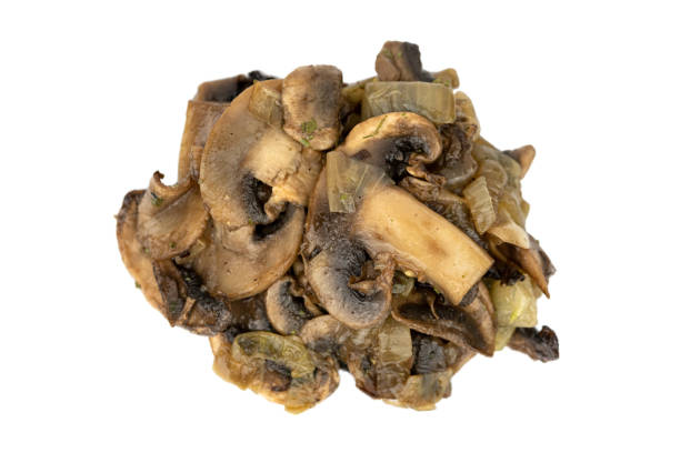 istock Fried champignon mushroom with onion 1356427590