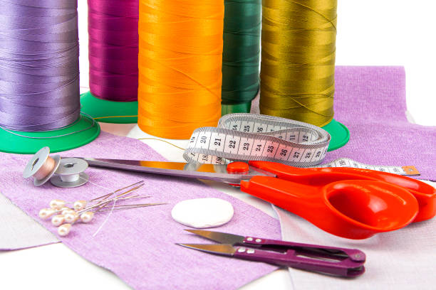 istock Colorful sewing thread, background, tailor-related images. On a white background. 1356428736