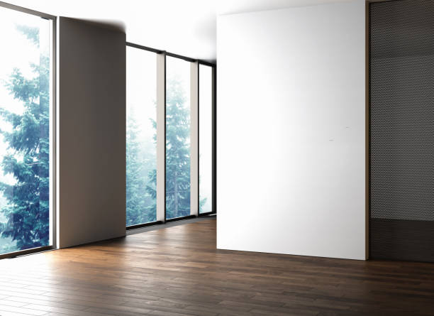 istock 3D rendering of home interior without furniture 1356429254