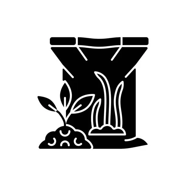 Vector illustration of Sapropel black glyph icon