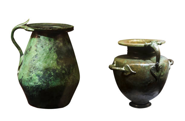 istock ancient Greek big amphoras on a white background 1356433319