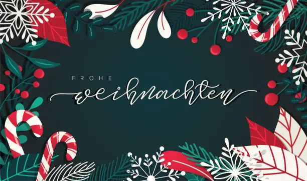 Vector illustration of Decorative Christmas border