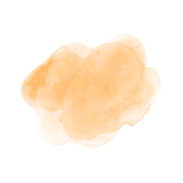 watercolor yellow stain texture. can be used as brush. vector - 水彩畫 幅插畫檔、美工圖案、卡通及圖標