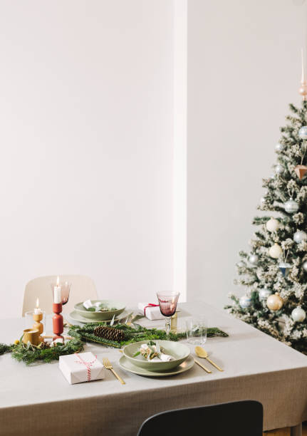 istock New Year's Eve Preparations: Elegant Christmas Table Setting at Home 1356441054