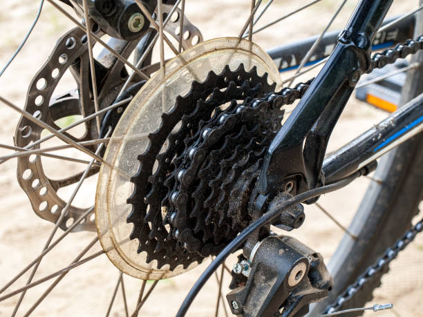 istock Sprockets rear derailleur on a bicycle, gear shift, 8 speeds 1356445751