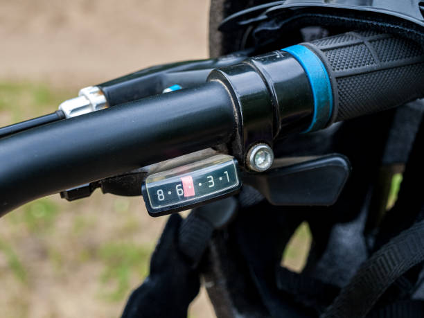 istock Speed switch on a bicycle, front derailleur, 3 speeds, stars on a bicycle 1356445789