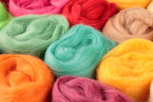 istock Wool for knitting felting DIY crafts, close-up, selective focus 1356446160