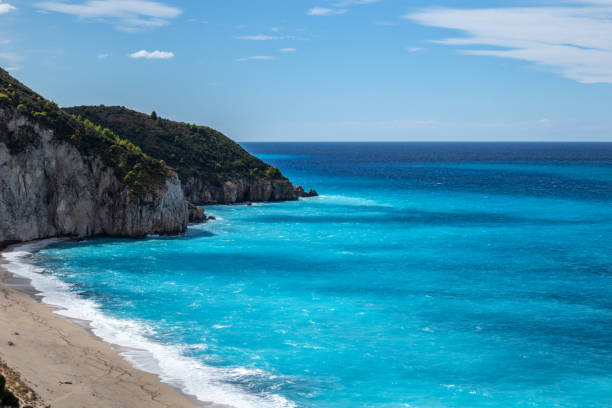 istock Mylos beach with azure sea, Lefkada island, Greece 1356448544