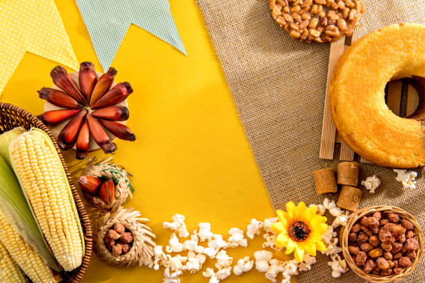istock Brazilian june party background Top view 1356458942