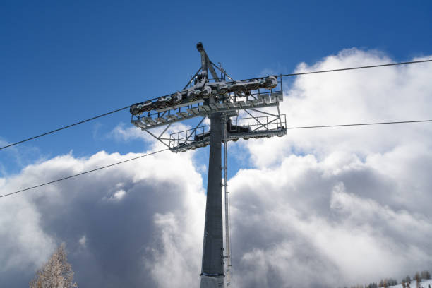 mast of a ski lift in the Austrian alps