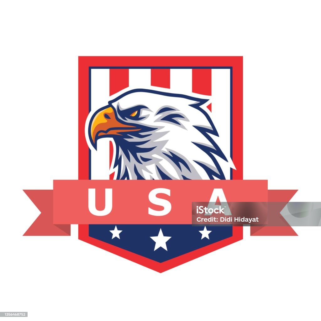 Biểu Tượng Vector Linh Vật Logo Đại Bàng Mỹ Với Thiết Kế Mẫu Ngày ...
