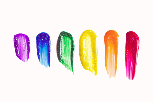 istock Rainbow Color Of Paints Spread In White Background 1356477027