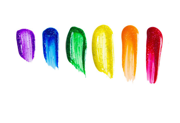 istock Rainbow Color Of Paints Spread In White Background 1356477045