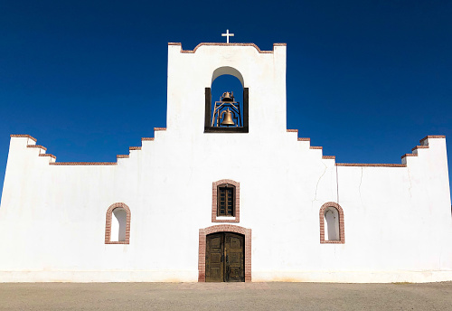 The Socorro Mission on Mission Trail, TX. Socorro is just east of El Paso on the Rio Grande River.