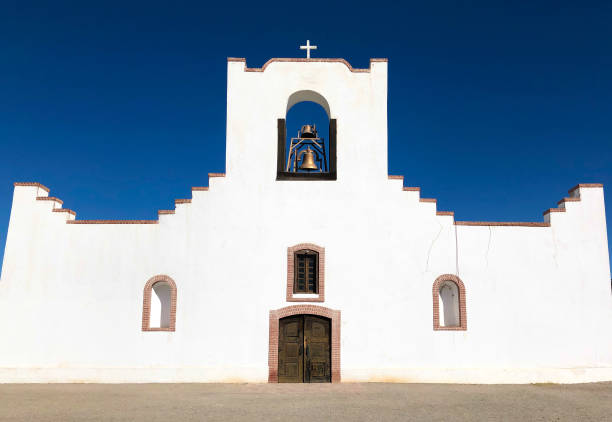 The Socorro Mission on Mission Trail, TX stock photo