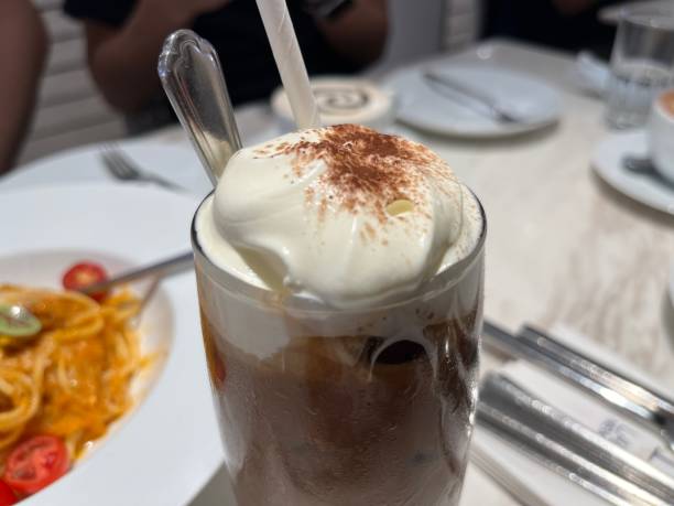 istock Ice mocha with cream on top 1356487140