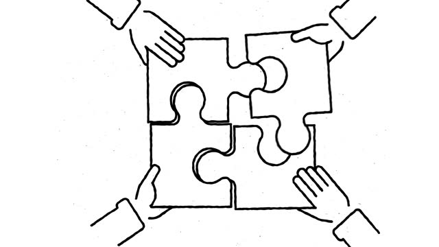 hands with puzzle
