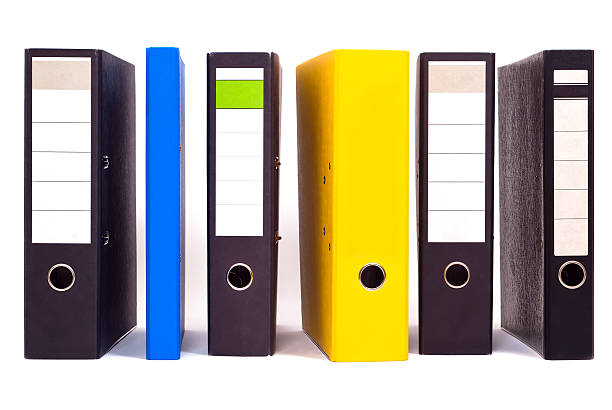 istock six files stand next to each other 135649602