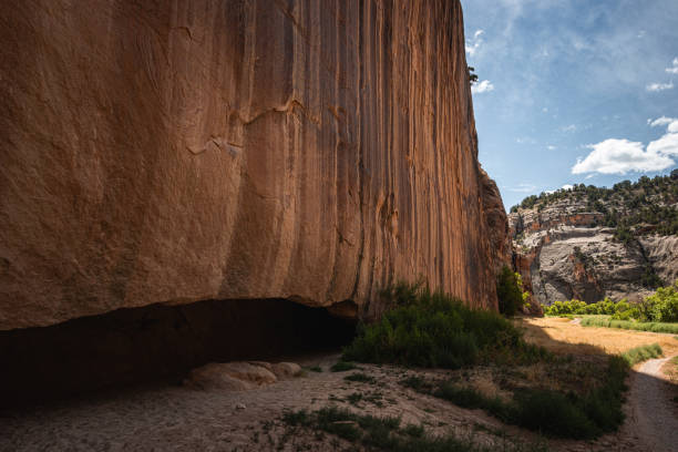 istock View on Whispering Cave in Echo Park Campground 1356499404