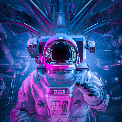 Astronauta de la cápsula espacial photo