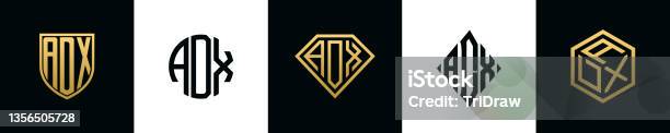 Adx Letters Initial Letters Adx Logo Designs Bundle Stock Illustration - Download ...