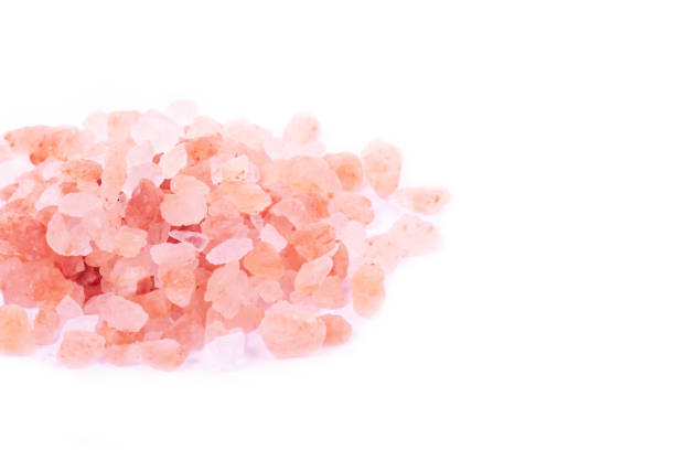 istock Himalayan Pink Salt isolated on white background. Health concept. 1356507040