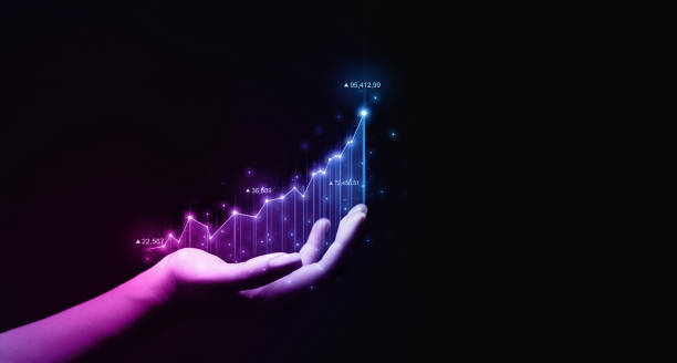 Investment finance chart stock market business and financial growth graph. Business strategy development and growing growth plan. Businessman holding growth graph of business. Investment finance chart stock market business and financial growth graph. Business strategy development and growing growth plan. Businessman holding growth graph of business super money stock pictures, royalty-free photos & images