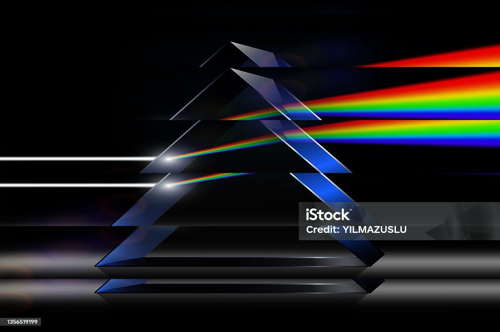 Triangular Prism With Light Rays Triangular Prism Breaks Light Into Spectral Stock Physics Tutorial:
