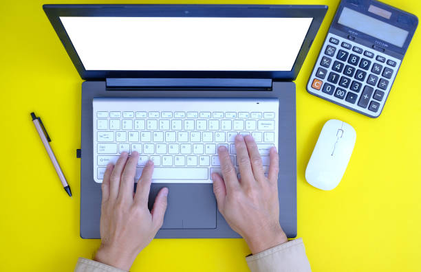 istock Hands on the keyboard of a personal computer in the office or at home, suitable for both freelancing and office content 1356520171