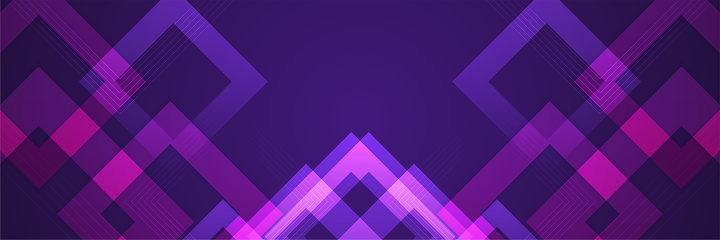 Purple technology banner background. Vector abstract graphic design banner pattern background template.