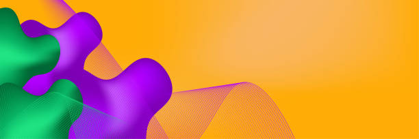 istock Abstract colorful banner with yellow purple and green liquid. Vector abstract graphic design banner pattern background template. 1356520993