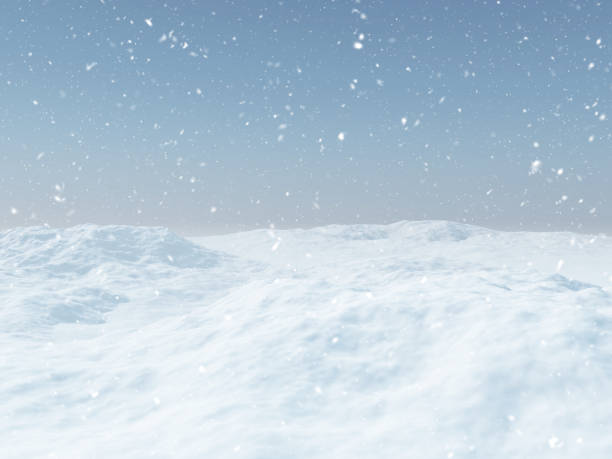 istock 3D Christmas background with snowy landscape 1356523209