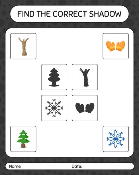 istock Find the correct shadows game with christmas icon. worksheet for preschool kids, kids activity sheet 1356526103