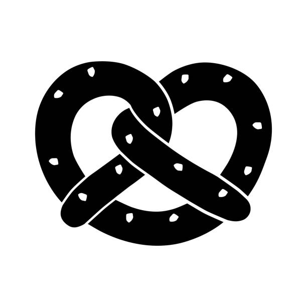 ilustrações de stock, clip art, desenhos animados e ícones de the brezel icon. a bakery product in the shape of a pretzel, popular in southern germany, austria and german switzerland. - pretzel