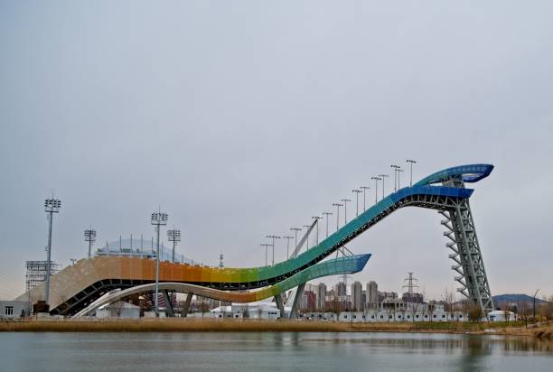 Big Air Shougang, the venue for freestyle and snowboard big air events at the Beijing Winter Olympic Games and will be kept as a permanent facility after the Games. Venue is constructed on top of a former steel mill, which was shut down more than 10 years ago. Located in the old Shougang Industrial Park, it is the only snow event venue in downtown Beijing.