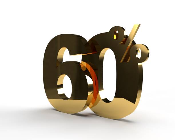 istock Sixty percent. Sale or discount sign. 1356532417