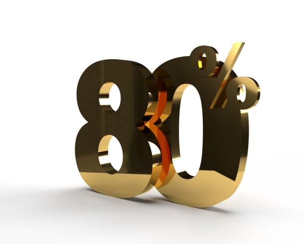 istock Eighty percent. Sale or discount sign. 1356532463
