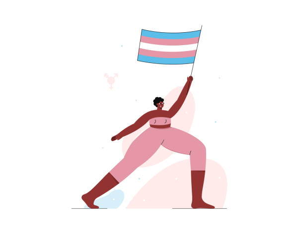 ilustrações de stock, clip art, desenhos animados e ícones de one cute person. - transgender