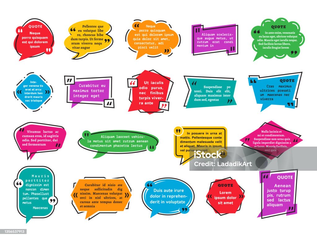 Blog Text Frame Quote Text Frames Quotes Blocks Info Text Frame Speech Box And Bubbles ...