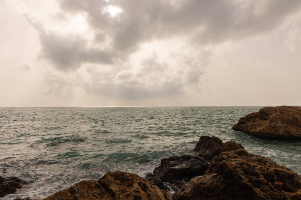 Amazing seascape and rocky beach